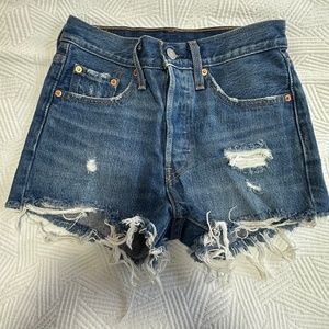 Levi's High Rise Denim Shorts